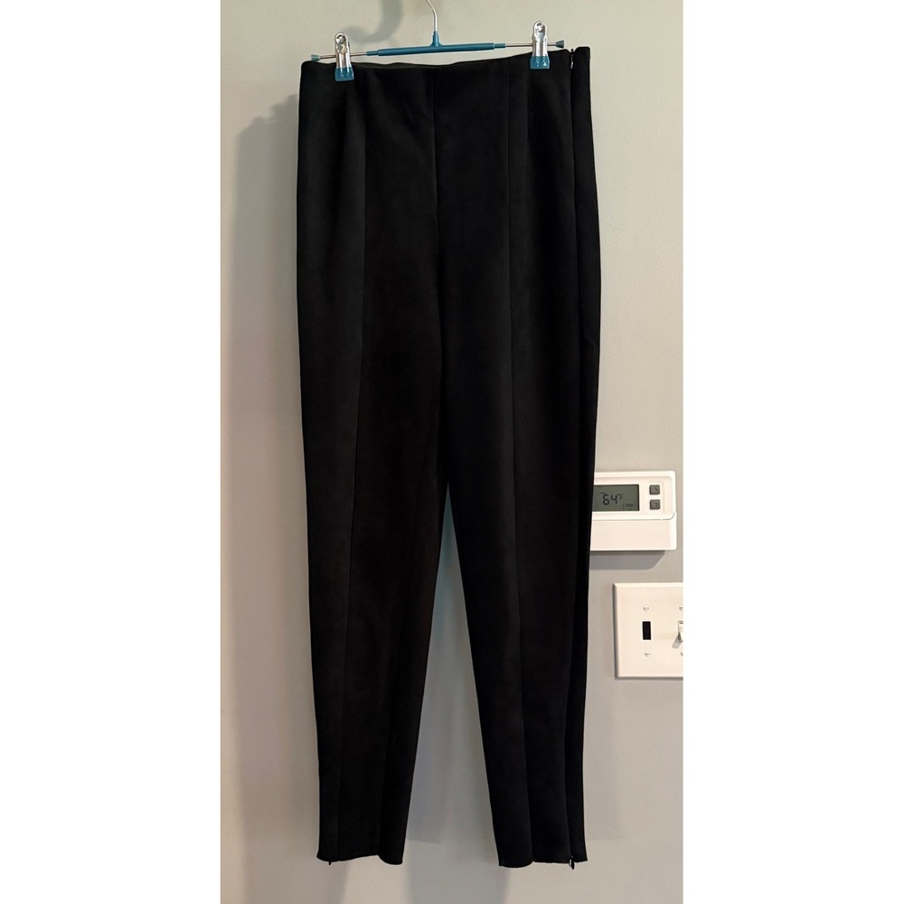 Zara Tapered Trousers Women Medium Black High Waist Side Zip 4387/352/800 NWT